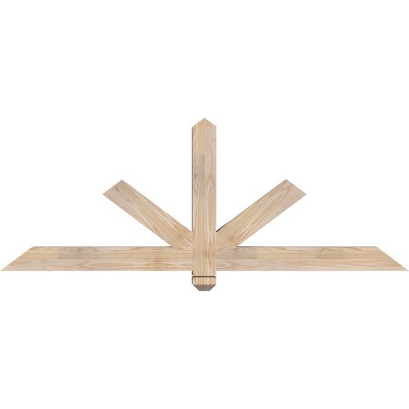 Ekena Millwork Kennewick Smooth Timber Gable Bracket, Douglas Fir, 60"W x 22"H x 3 1/2"D x 3 1/2"F, 9/12 Pitch GBW060X22X0404KEN00SDF
